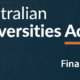 Screenshot of part of the front cover of the Australian Universities Accord Final Report. The full report is available at: https://www.education.gov.au/australian-universities-accord/resources/final-report